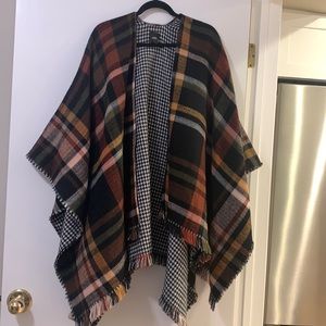 Fall Plaid Poncho